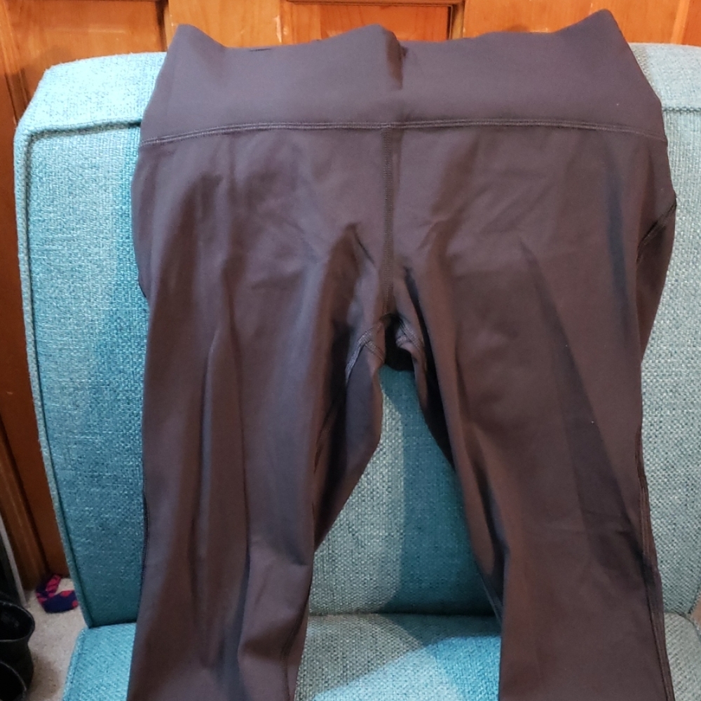 EUC size 8 lululemon black mesh crops